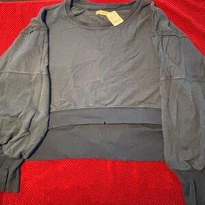Cropped Sweatshirt - Dark Blue